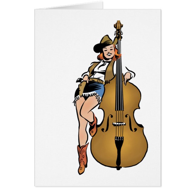 低音の女の子の空白のなカード (正面)