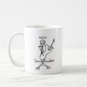 低音の女神の棒の姿のメスのベース奏者 コーヒーマグカップ (左)