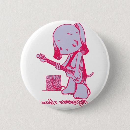 低音の子犬 缶バッジ (正面)