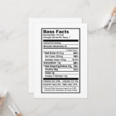 低音の歌手の"栄養成分のラベル" カード (正面/裏面インサイチュ)