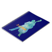 低音の遊ぶジャズ演奏家 ノートブック (左側)