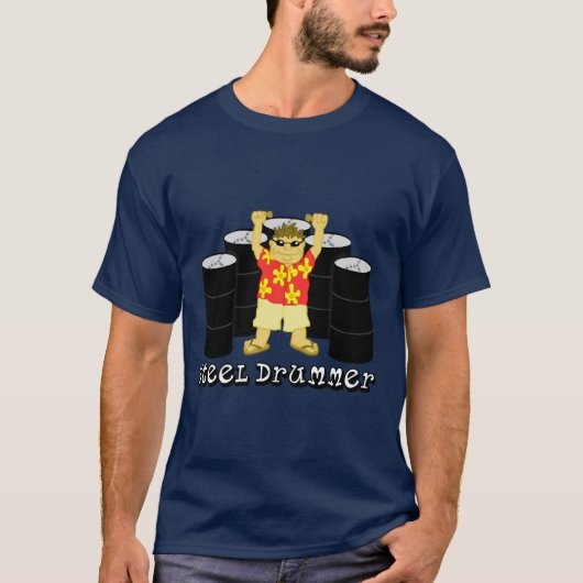低音の鋼鉄ドラマーのワイシャツ Tシャツ (正面)