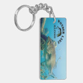 低音の長方形(両面の) Keychain キーホルダー (正面左)