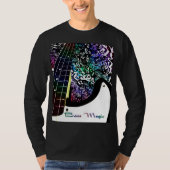 低音の魔法の虹は音楽Tシャツに注意します Tシャツ (正面)
