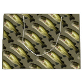 低音の魚の人の大きいギフトバッグ ラージペーパーバッグ (正面)