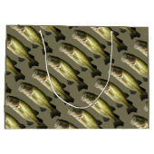 低音の魚の人の大きいギフトバッグ ラージペーパーバッグ (裏面)