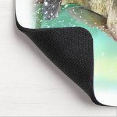 低音の魚の緑 マウスパッド (コーナー)