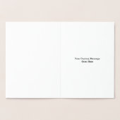 低音の魚釣りのハッピーバースデーの人のカスタムな魚 箔カード (内部)