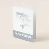 低音の魚釣りのハッピーバースデーの人のカスタムな魚 箔カード (正面)