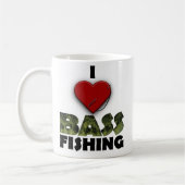 低音の魚釣りのマグ コーヒーマグカップ (左)