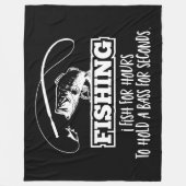 低音の魚釣りの引用文のおもしろいな趣味は時間を遊ばします フリースブランケット (正面)