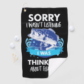 低音の魚釣りの引用文の趣味のスポーツの漁師 ゴルフタオル (インサイチュ)