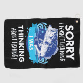 低音の魚釣りの引用文の趣味のスポーツの漁師 ゴルフタオル (横)