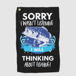 低音の魚釣りの引用文の趣味のスポーツの漁師 ゴルフタオル