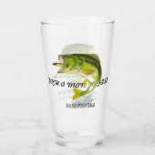 低音の魚釣りの飲み物ガラス タンブラーグラス (裏面)