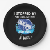 低音の魚釣りパーティーの誕生日の退職の魚揚げ物 ペーパープレート (正面)