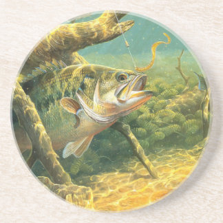 低音の魚釣り コースター