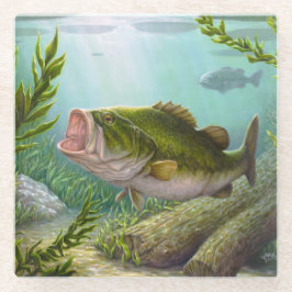 低音の魚 ガラスコースター