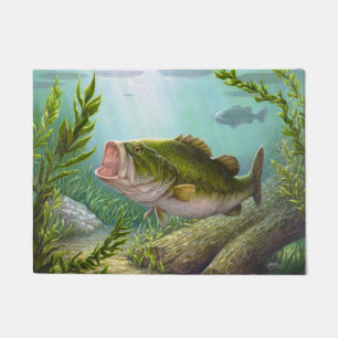 低音の魚 ドアマット