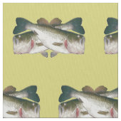 低音の魚 ファブリック (クローズアップ)