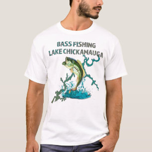 低音のfishing湖Chickamauga Tシャツ