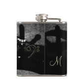 低音はすべての底に音楽フラスコです フラスク (裏面)