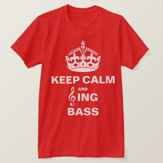 低音を歌って下さい Tシャツ (デザイン正面)