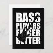 低音プレーヤーの指が良い サンキューカード (正面/裏面)