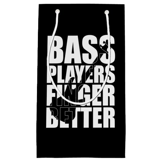 低音プレーヤーの指が良い スモールペーパーバッグ (正面)