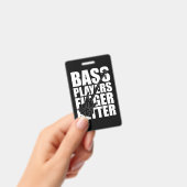 低音プレーヤーの指が良い バッジ (手持ち)
