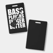 低音プレーヤーの指が良い バッジ (正面＆裏面)