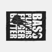 低音プレーヤーの指が良い フリースブランケット (正面(横))