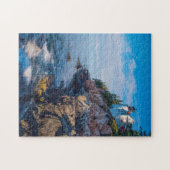 低音港の灯台の朝日曜日 ジグソーパズル (横)