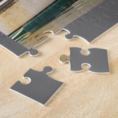 低音港、山の無人島のロブスターのボート ジグソーパズル (側面)