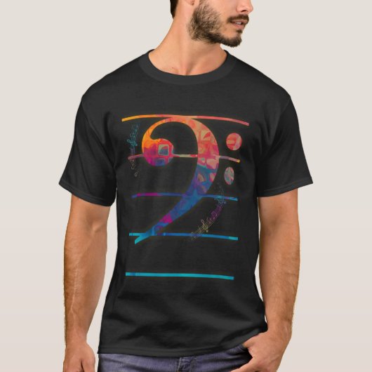 低音部記号の色 Tシャツ (正面)