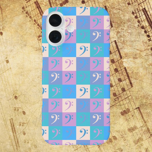 低音部記号の音楽パステル柄 Case-Mate iPhoneケース
