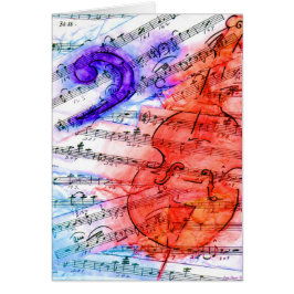 低音音楽カットシート-カード