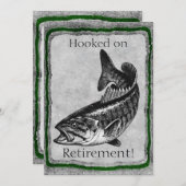 低音魚釣り招待テンプレート 招待状 (正面/裏面)