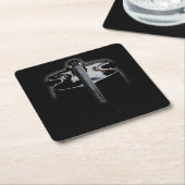 低音1コアスターケルム スクエアペーパーコースター (アングル)