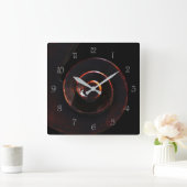 低音2グレースクリプト番号wccn スクエア壁時計 (ホーム)