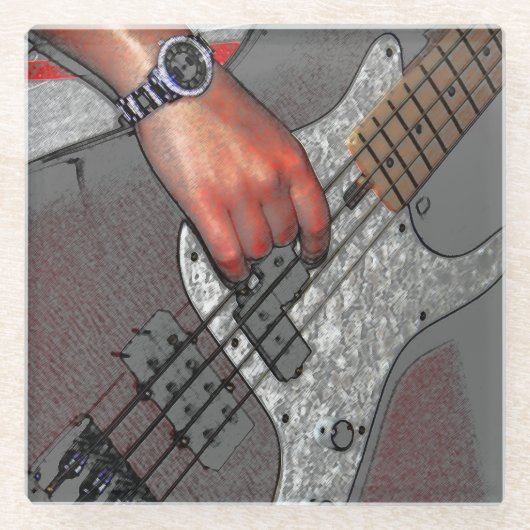 低音4コアスターケルム ガラスコースター (正面)