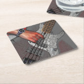 低音4コアスターケルム スクエアペーパーコースター (アングル)