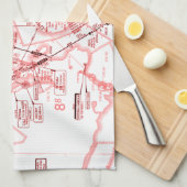 低高度グラフのルート設定 キッチンタオル (四つ折り)