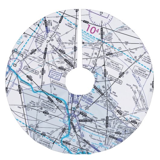 低高度航空図の周回経路 ブラッシュドポリエステルツリースカート (正面)