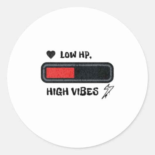 低HP、高Vibes ラウンドシール (正面)