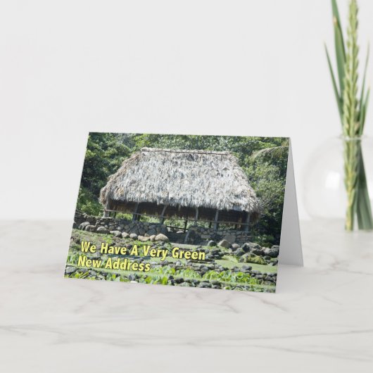 住おもしろい所の変更 – ポリネシアの小屋 案内状 (正面)