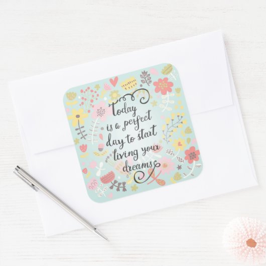 住み始めて下さいあなたの夢 スクエアシール (封筒)