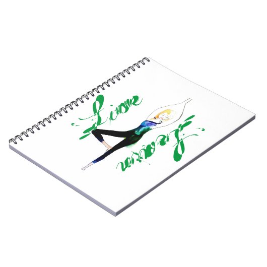 住み、ヨガのノートを学んで下さい ノートブック (左側)