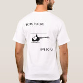 住むこと生まれる生きているR22飛ぶため Tシャツ (裏面)