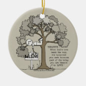 住むために信じて下さい セラミックオーナメント (正面)